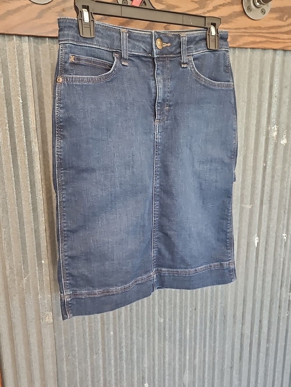 Lee Dark Blue Denim Pencil Skirt